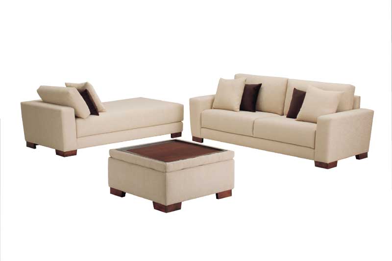 Larry & Lucie Ottoman Wood Top