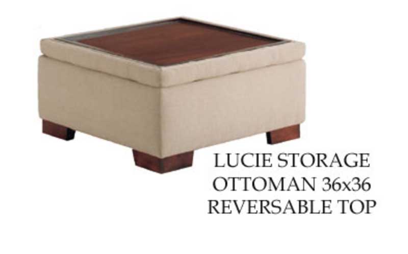 Lucie Ottoman Wood Top